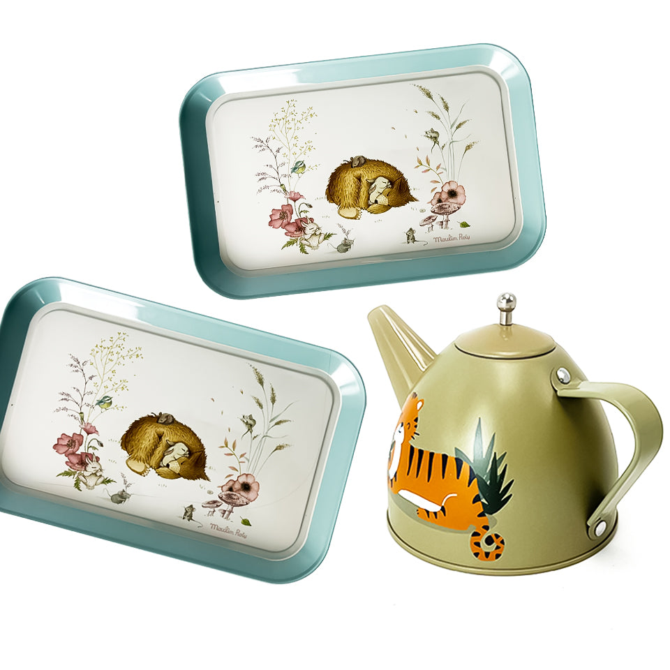 Dongguan jinayunaban fashion kids tea pot sets metal tin can