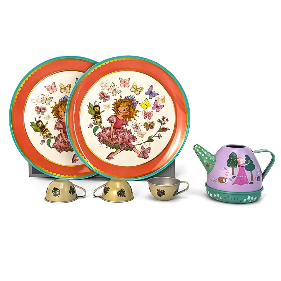 Dongguan jinayunaban customized cartoon tea pot set metal tins