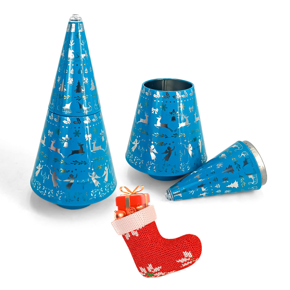 Dongguan jinyuanbao fashion Christmas tree-shaped metal container