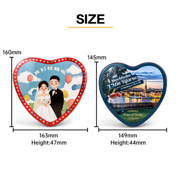 Dongguan Jinyuanbao romantic heart shape gift tin can