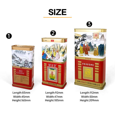 Jinyuanbao easy open metal traditional Chinese medicinal herbs tin boxes