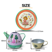 Dongguan jinayunaban customized cartoon tea pot set metal tins