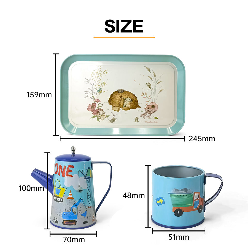 Dongguan jinyuanbao factory supply metal tea pot tin box for children