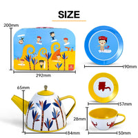 Dongguan jinyuanbao factory metal tinplate children's toy tea set