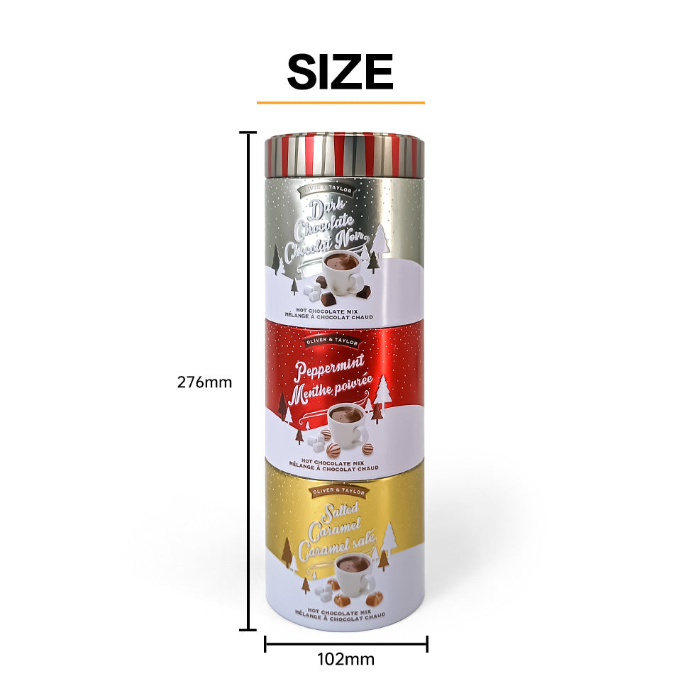 Jinyuanbao customized 3 layers combination metal tin can round for food