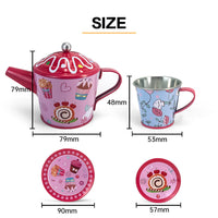 Dongguan jinayunaban supply metal tinplate toy tea set for kids