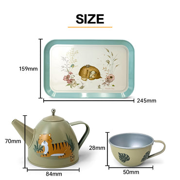 Dongguan jinayunaban fashion kids tea pot sets metal tin can