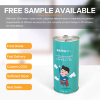 Dongguan jinyuanbao OEM cylindrical  pattern metal round snack tin can