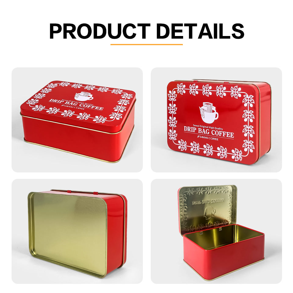 Dongguan Jinyuanbao custom colorful rectangular gift package tin can