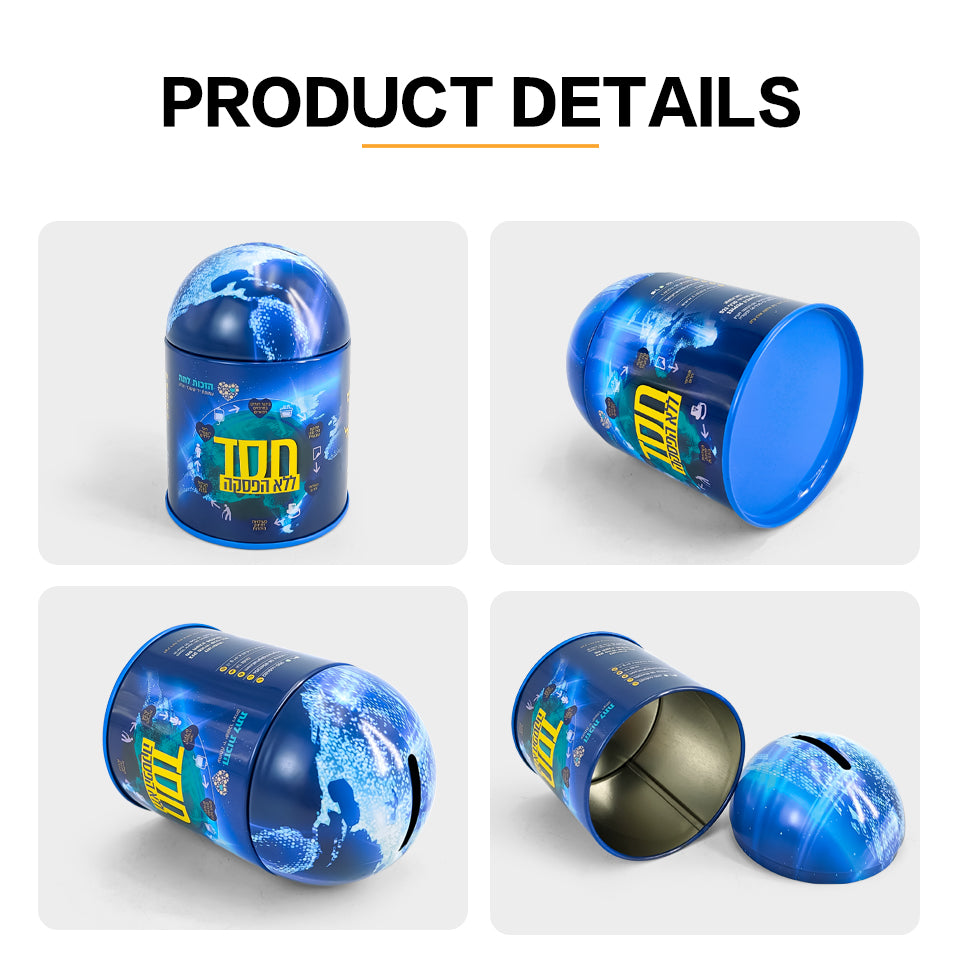 Dongguan Jinyuanbao customized blue food package tin can round