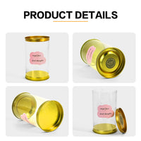 Dongguan Jinyunabao custom clear metal gold tin tube for gift package